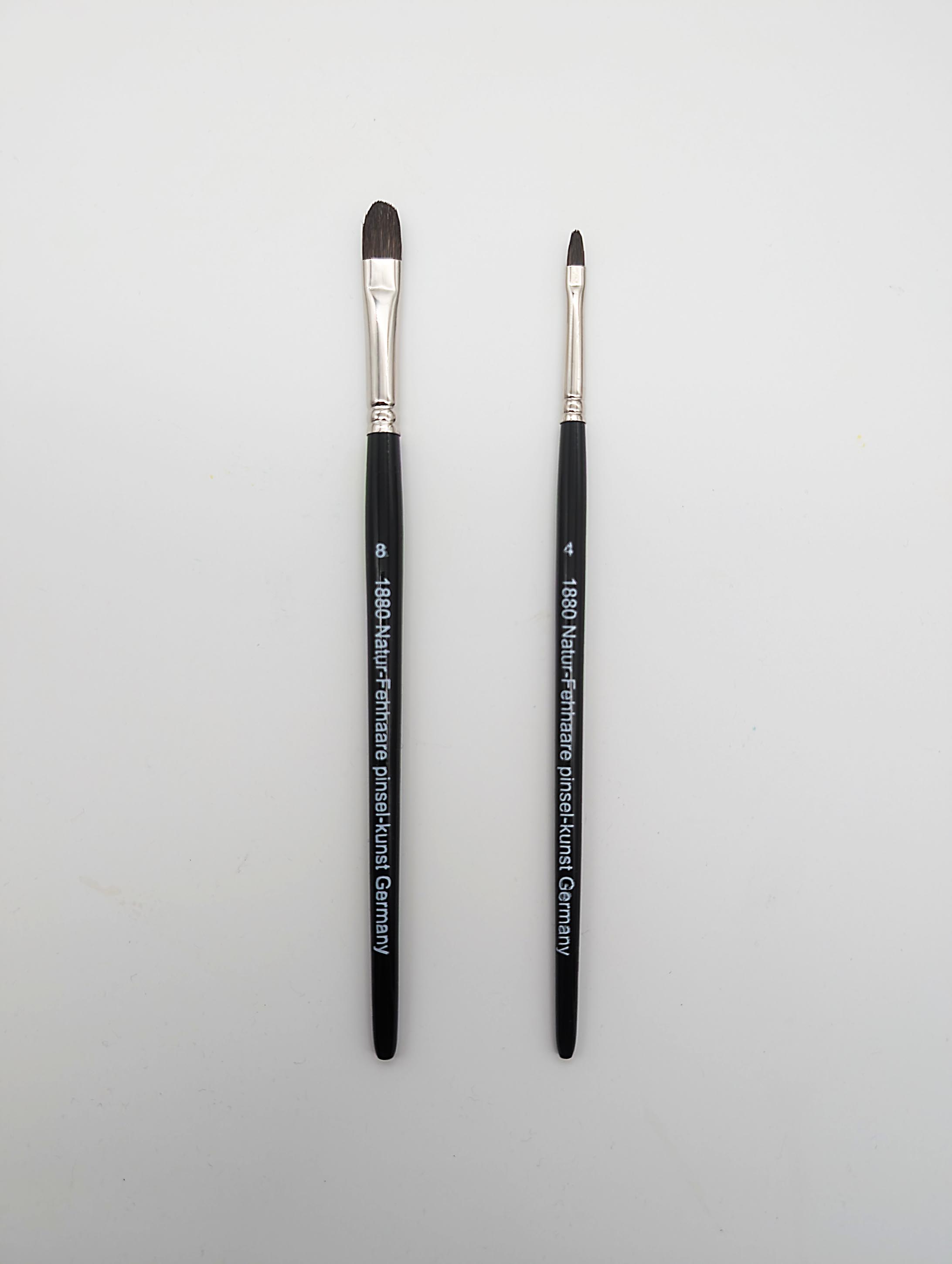 Aquarellpinsel Katzenzunge Filbert - Natur-Fehhaare