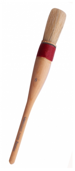 Leimpinsel - Kluppenpinsel mit rotem Fadenvorband